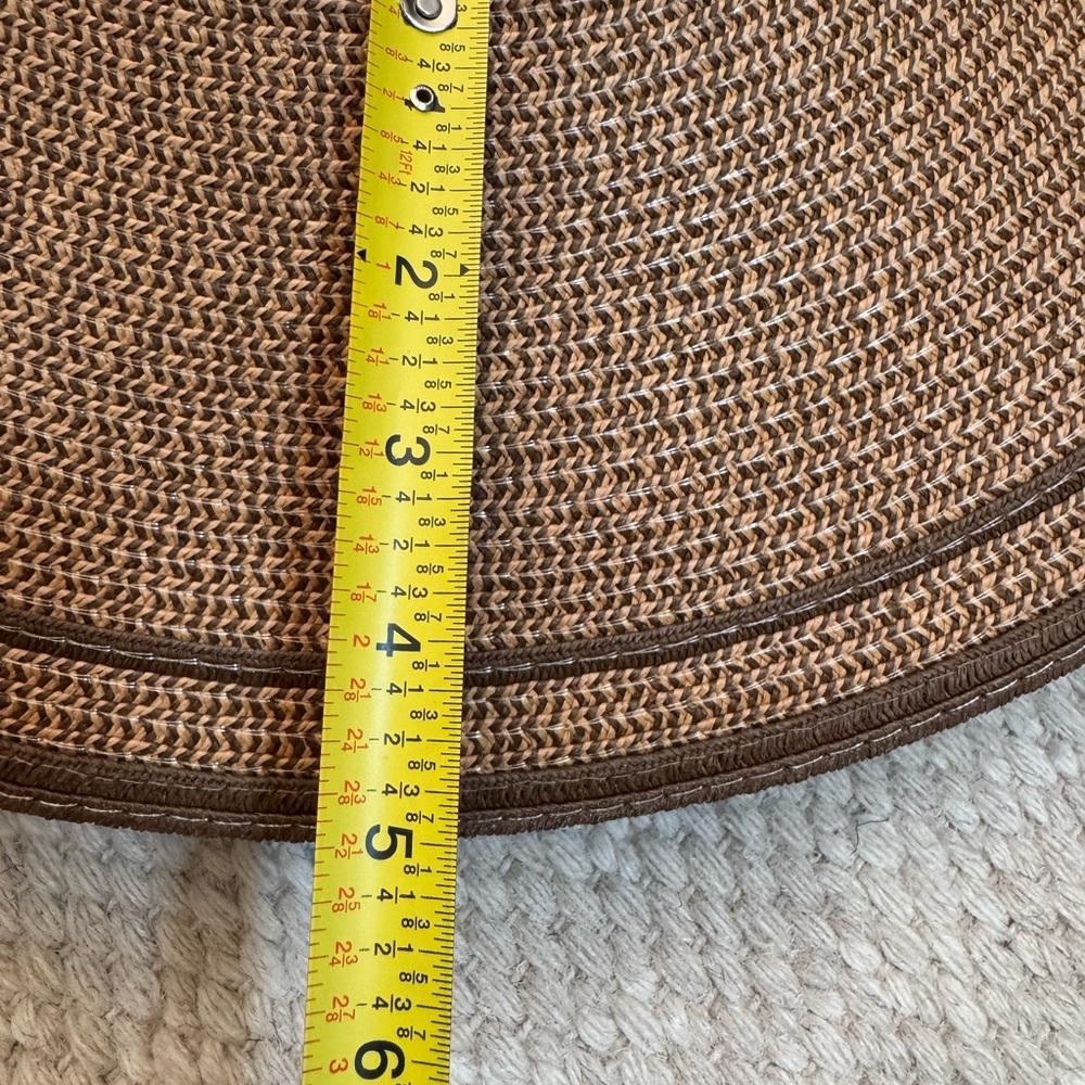 Straw Brown Wide-Brimmed Hat - Picture 13 of 13